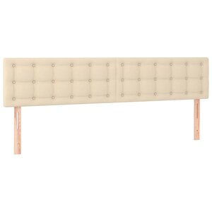 vidaXL Têtes de lit 2 Pièces Crème 90x5x78/88 cm Tissu