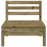 vidaXL Canapé de jardin 3 places bois de pin imprégné
