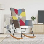 vidaXL Chaise à bascule Patchwork Tissu