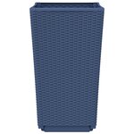 vidaXL Jardinières 2 Pièces bleu gris 32 5x32 5x57 cm PP