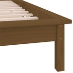 vidaXL Cadre de lit à LED sans matelas 100x200 cm bois massif