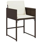 vidaXL Ensemble de salle à manger pour jardin 9 Pièces Marron polyrotin