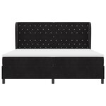 lit box spring vidaXL avec matelas noir 200x200 cm velours