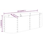 vidaXL Lit surélevé de jardin Acier galvanisé Anthracite