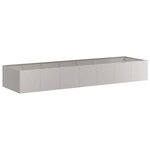 vidaXL Jardinière rouillé 280x80x40 cm acier inoxydable
