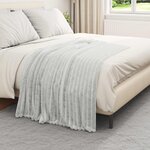 vidaXL Couvertures à jeter 6 Pièces Gris 150 x 130 cm Toison