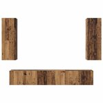 vidaXL Ensemble meuble TV 4 Pièces Bois ancien 30 5 x 30 x 90 cm