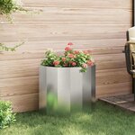 vidaXL Jardinière Argent 60 x 30 x 50 cm Acier inoxydable