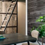 WallArt Planches d'aspect de bois Noir charbon