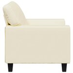vidaXL Fauteuil Crème 60 cm Similicuir