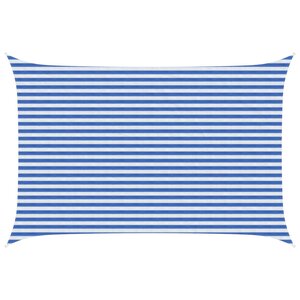 vidaXL Voile d'ombre 3 x 4 5 m HDPE Rectangulaire Bleu et Blanc