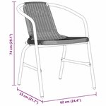 vidaXL Ensemble de salle à manger pour jardin 5 Pièces Noir Poly rotin