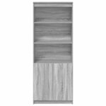 vidaXL Buffet haut sonoma gris 70x35x180 cm bois d'ingénierie