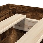 vidaXL Cadre de lit sans matelas chêne fumé 100x200 cm bois ingénierie