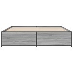 vidaXL Cadre de lit sans matelas sonoma gris 200x200 cm