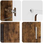 vidaXL Buffet FLORIN Chêne fumé 55 5 x 29 x 103 cm Bois d'ingénierie