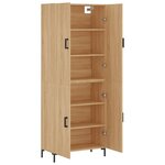 vidaXL Buffet haut Chêne sonoma 69 5x34x180 cm Bois d'ingénierie