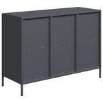 vidaXL Buffet anthracite 101 5x39x73 5 cm acier laminé à froid