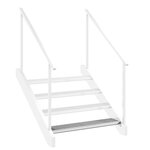 vidaXL Escalier en caillebotis 100x24x7 cm acier galvanisé