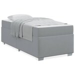 vidaXL Cadre de lit Gris clair 90 x 200 cm tissu