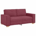 vidaXL Canapé 2 places Rouge vin 140 cm Tissu