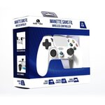 Manette Sans Fil Blanche avec Prise Jack pour casque et boutons lumineux pour PS4