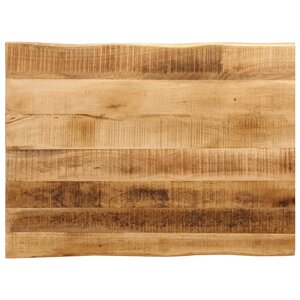 vidaXL Dessus de table bord vivant 80x60x2 5 cm bois de manguier brut