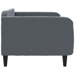 vidaXL Lit de repos sans matelas gris foncé 90x200 cm velours
