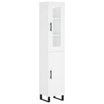 vidaXL Buffet haut Blanc 34 5x34x180 cm Bois d'ingénierie