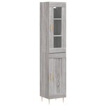 vidaXL Buffet haut Sonoma gris 34 5x34x180 cm Bois d'ingénierie