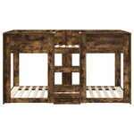 vidaXL Lit Superposé pour Enfants Chêne fumé 90 x 190 cm