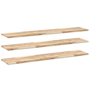vidaXL Étagères flottantes 3 Pièces 140x30x2 cm acacia massif non traité