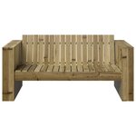 vidaXL Canapé de jardin Vert 134 x 60 x 62 cm Pin imprégné
