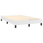 vidaXL Sommier à lattes de lit avec matelas Blanc 120x200cm Similicuir