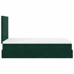 vidaXL Cadre de lit ottoman avec matelas vert foncé 120x190 cm velours