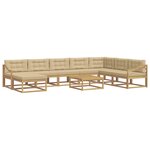 vidaXL Ensemble de canapés d'extérieur 9 pc Blanc et Beige