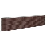 vidaXL Lit surélevé de jardin Acier galvanisé marron
