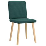 vidaXL Chaises à manger lot de 2 vert foncé tissu