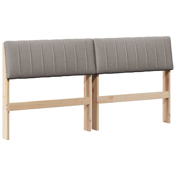 vidaXL Tête de lit capitonnée Taupe 160 cm Pin massif