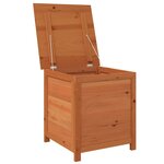 vidaXL Boîte à coussins d'extérieur Marron 50x50x56 cm Sapin massif