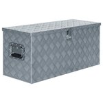vidaXL Boîte en aluminium 90 5 x 35 x 40 cm Argenté