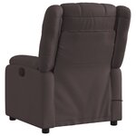 vidaXL Fauteuil de massage inclinable électrique Marron foncé Tissu