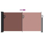 vidaXL Auvent latéral rétractable marron 100x500 cm