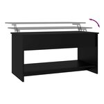 vidaXL Table basse noir 102x50x52 5 cm bois d'ingénierie
