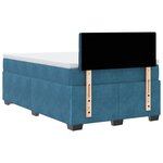 vidaXL Sommier à lattes de lit et matelas Bleu foncé 120x200cm Velours
