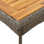vidaXL Ensemble à manger de jardin et coussins 3 Pièces gris rotin acacia