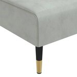 vidaXL Canapé-lit en forme de L gris clair 271x140x70 cm velours