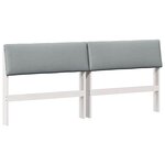 vidaXL Tête de lit capitonnée Gris clair 180 cm Pin massif