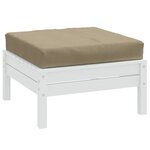 vidaXL Coussin de palette taupe mélangé 60x60x9 5 cm tissu