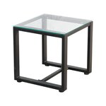 Salon de jardin 5 pièces avec table 2 chaises 2 repose-pieds aspect rotin bleu marine noir 03_0010535